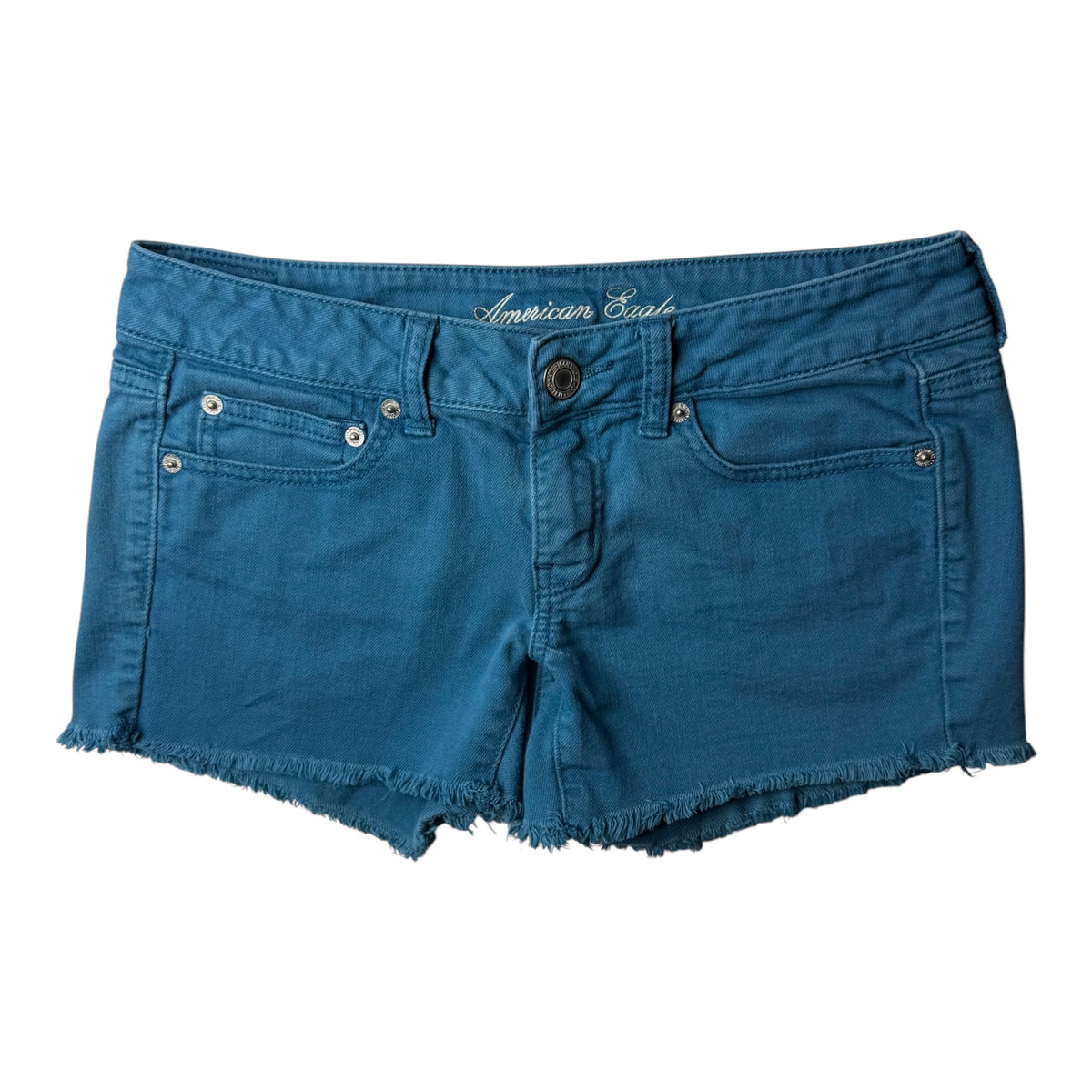 American Eagle Outfitters Low Rise Blue Denim Shorts
