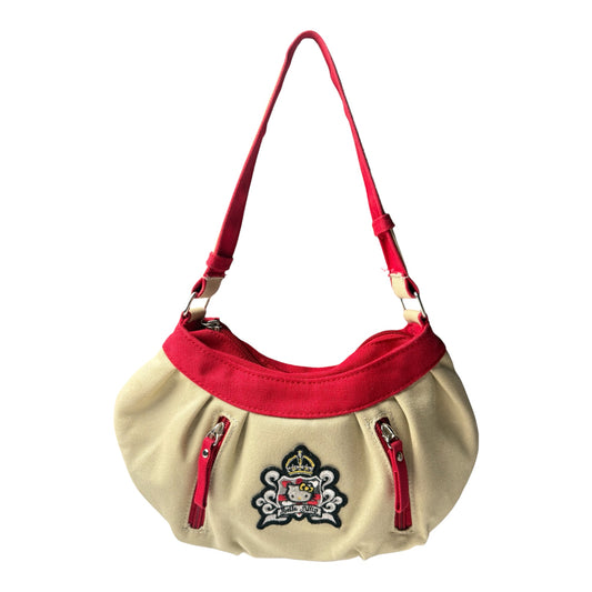 Sanrio Royal Crown Hello Kitty Canvas Patch Shoulder Bag 2005