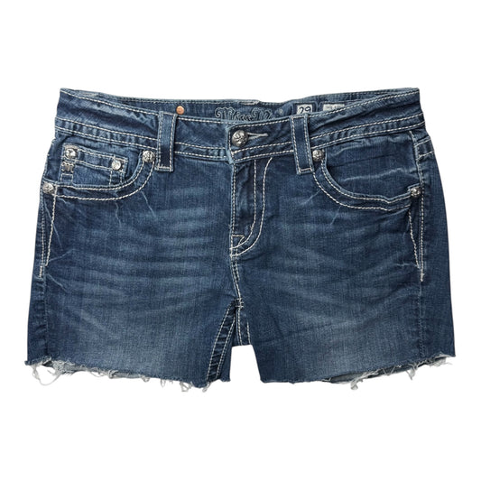 Miss Me Denim Shorts w/ Wing Embroidery on Back Pockets
