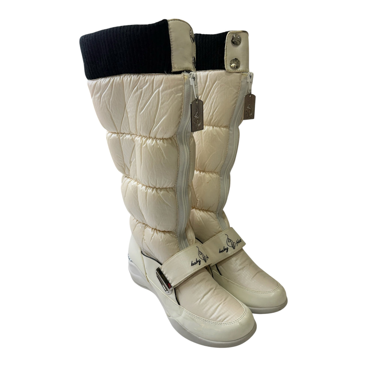 Baby Phat White Knee-High Snow Puffer Boots