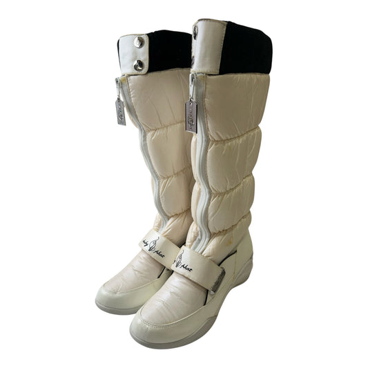 Baby Phat White Knee-High Snow Puffer Boots