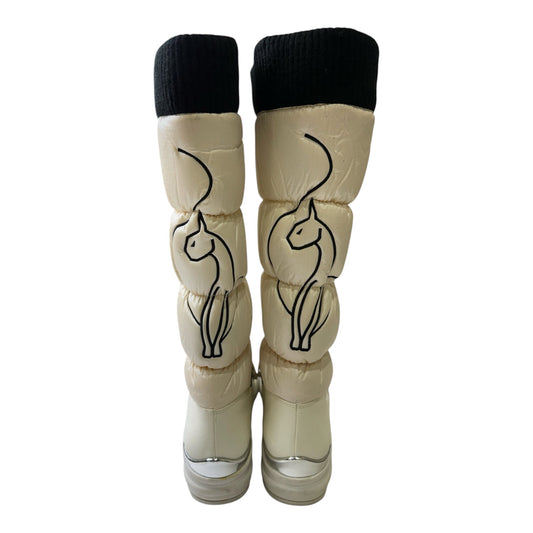 Baby Phat White Knee-High Snow Puffer Boots