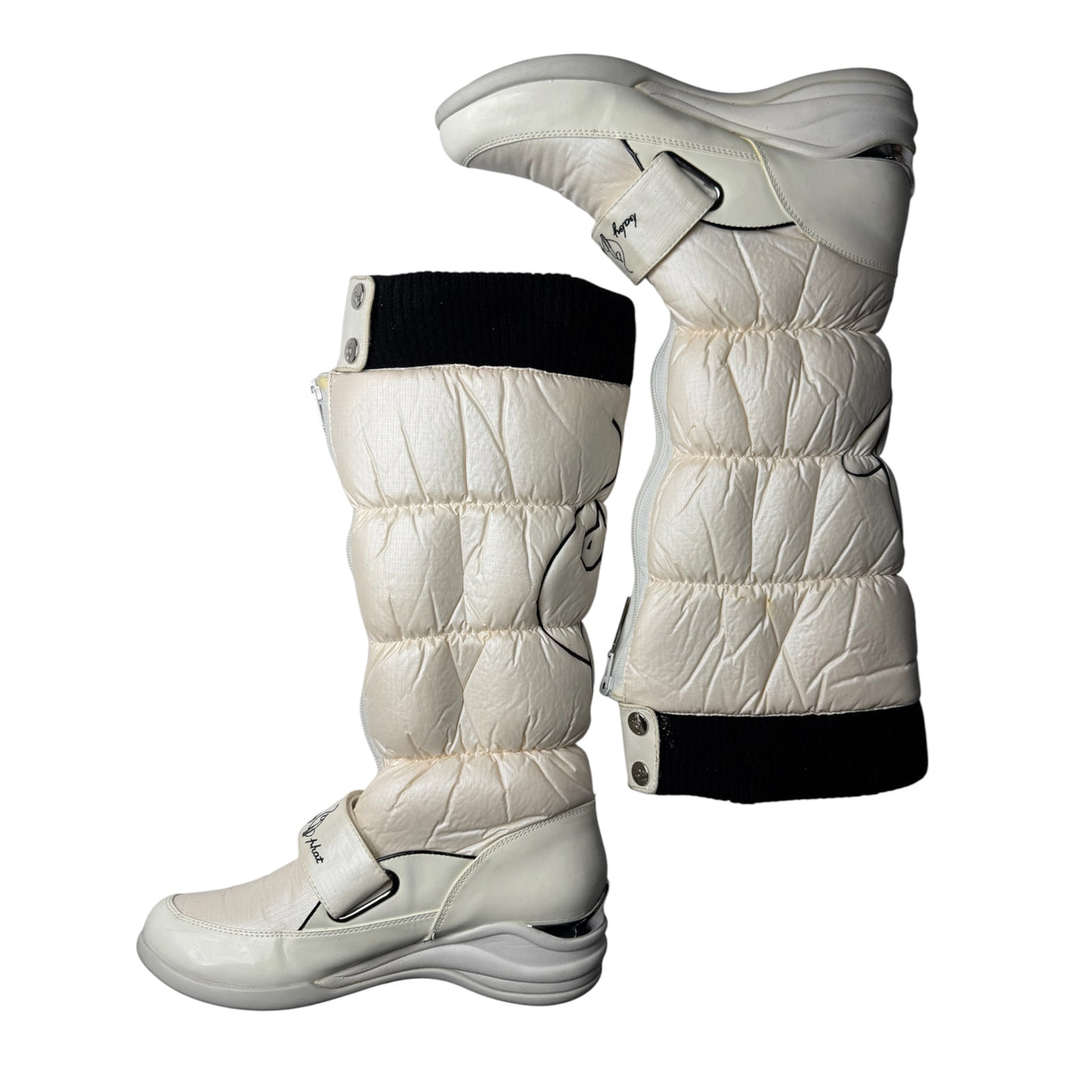 Baby Phat White Knee-High Snow Puffer Boots