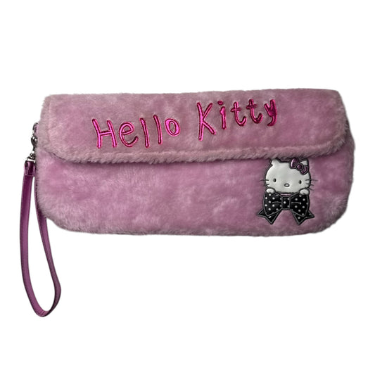 Hello Kitty Large Faux Fur Wristlet Clutch