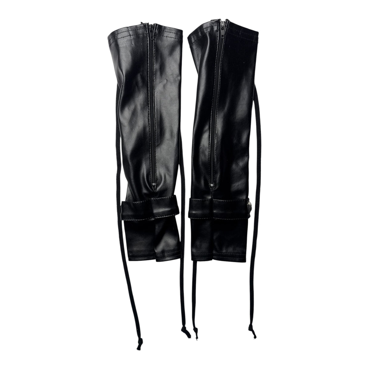 Tripp NYC Black Leather Arm Sleeves w/ Lace-Up Detailing
