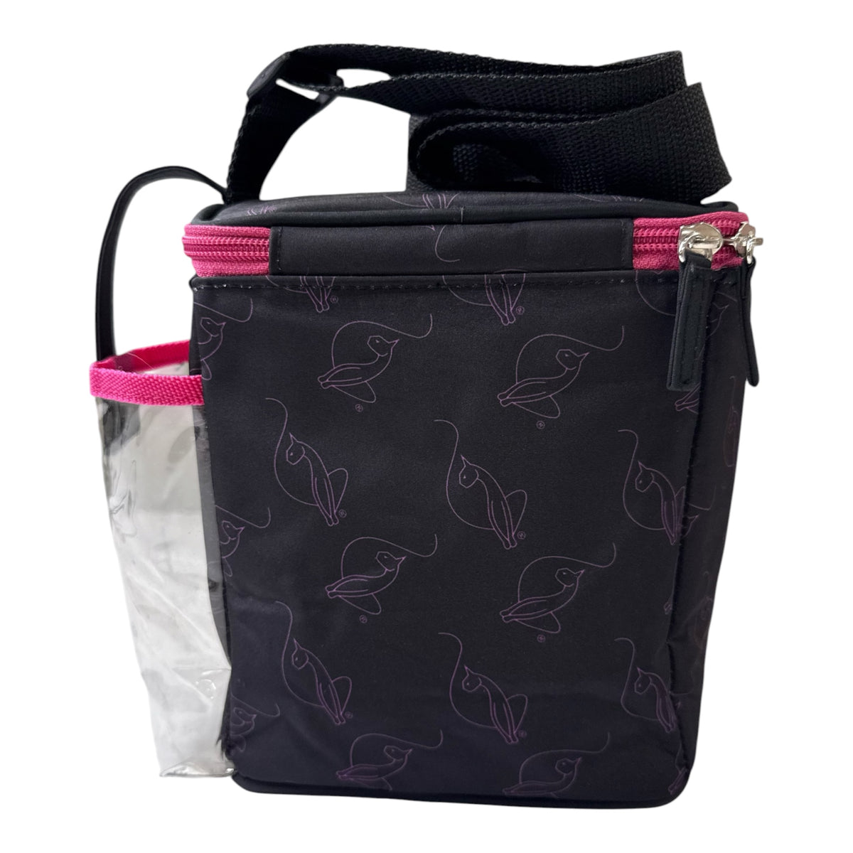 Baby Phat Black & Pink Crossbody Lunch Kit Bag w/ Rhinestone Logo