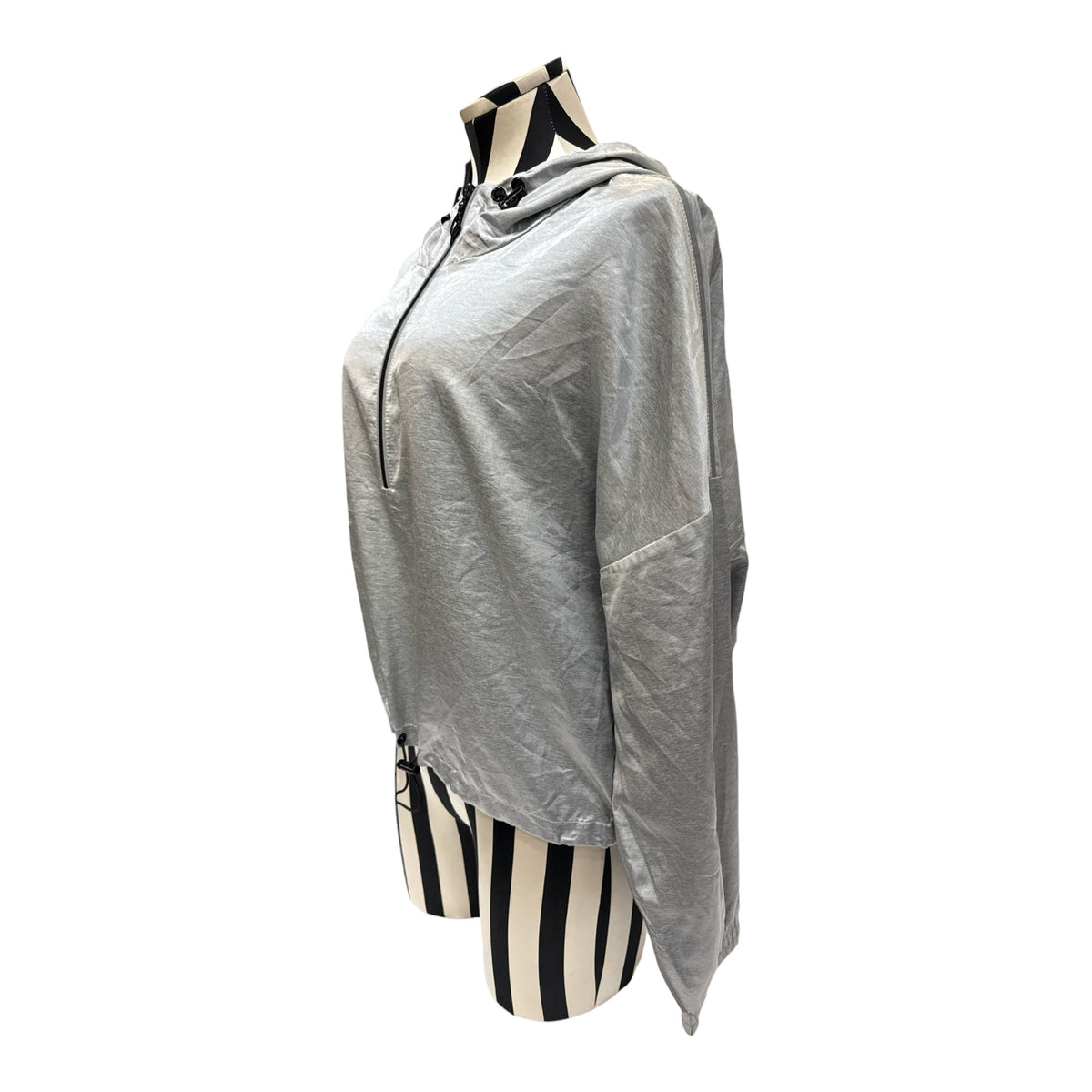 Baby Phat Gray Hooded Cropped Windbreaker Jacket