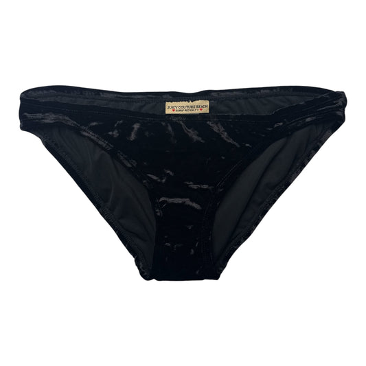 Juicy Couture Beach Surf Royalty Black Velvet Bikini Bottoms