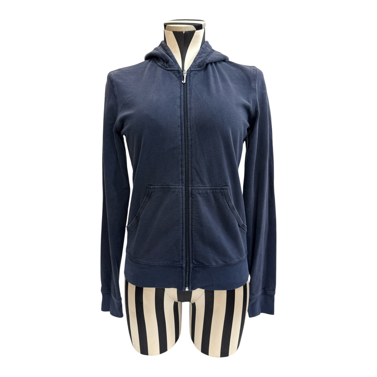 Juicy Couture Navy Blue Zip Up Hoodie w/ 'SMILE 4 JUICY' Graphic