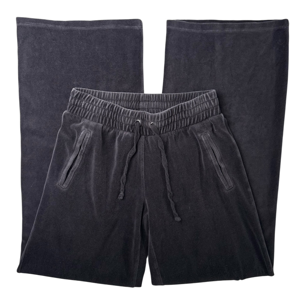 Juicy Couture Black Velour Sweatpants w/ White Script Logo