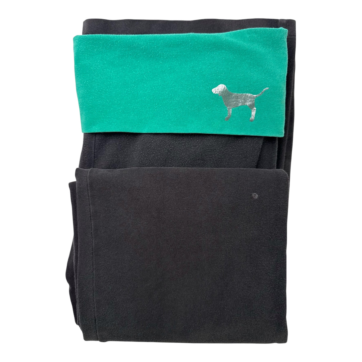 Victoria’s Secret PINK Michigan State University Fold Over Leggings w/ Green Waistband